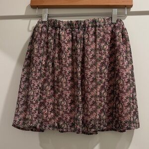 Kirra Floral Skater Skirt - Pink and Black